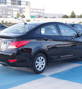 hyundai accent 2013 black sedan gls gasoline 4 cylinders front wheel drive automatic 77094