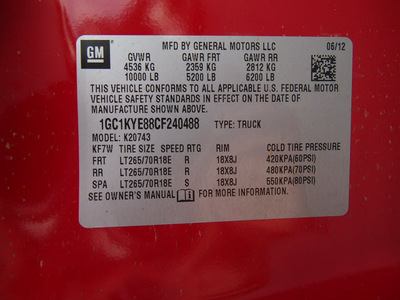 chevrolet silverado 2500hd 2012 red ltz diesel 8 cylinders 4 wheel drive automatic 77074