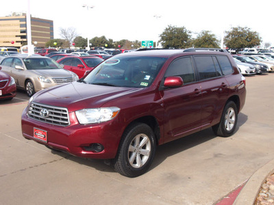 toyota highlander 2010 dk  red suv base gasoline 4 cylinders front wheel drive automatic 76053
