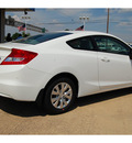 honda civic 2012 white coupe lx gasoline 4 cylinders front wheel drive automatic 77034