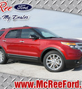 ford explorer 2013 red suv xlt flex fuel 6 cylinders 2 wheel drive shiftable automatic 77539