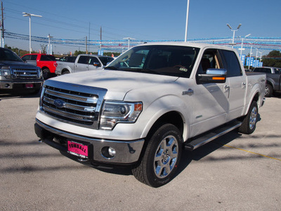 ford f 150 2013 white platinum tri king ranch gasoline 6 cylinders 4 wheel drive automatic 77375