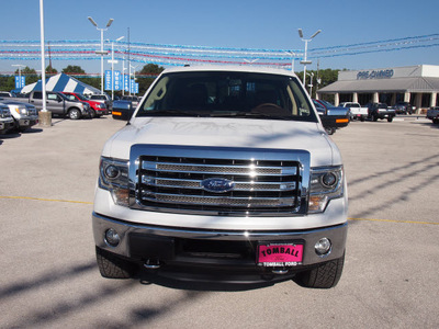 ford f 150 2013 white platinum tri king ranch gasoline 6 cylinders 4 wheel drive automatic 77375