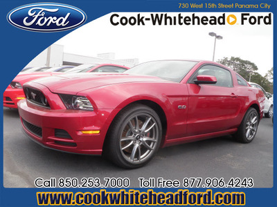 ford mustang 2013 red coupe gt gasoline 8 cylinders rear wheel drive automatic 32401