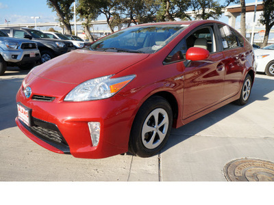 toyota prius 2012 red hatchback three hybrid 4 cylinders front wheel drive automatic 78232