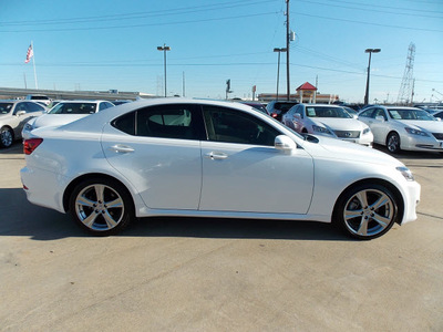 lexus is 250 2012 white sedan gasoline 6 cylinders rear wheel drive shiftable automatic 77074