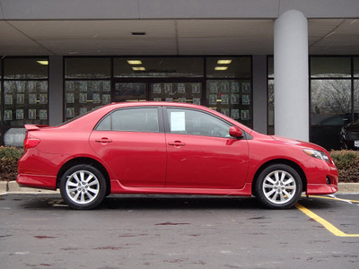 toyota corolla 2010 red sedan s gasoline 4 cylinders front wheel drive automatic 61832