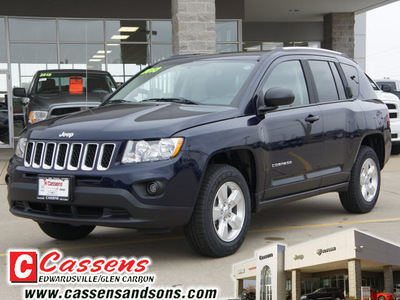 jeep compass 2013 dk  blue suv sport gasoline 4 cylinders 2 wheel drive automatic 62034