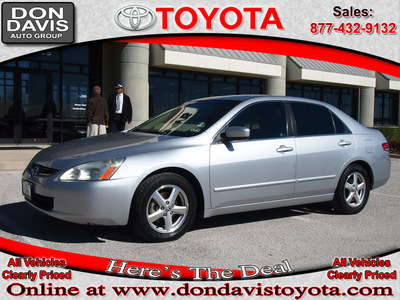 honda accord 2004 silver sedan ex w leather gasoline 4 cylinders front wheel drive automatic 76011