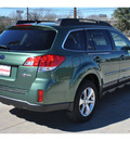 subaru outback 2013 green wagon 2 5i limited gasoline 4 cylinders all whee drive cont  variable trans  78233