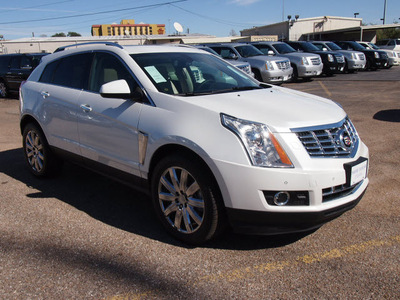 cadillac srx 2013 white performance collection flex fuel 6 cylinders front wheel drive automatic 77074