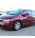 honda civic 2010 red sedan lx gasoline 4 cylinders front wheel drive automatic 77025