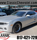 chevrolet camaro 2013 silver coupe ls gasoline 6 cylinders rear wheel drive automatic 76051