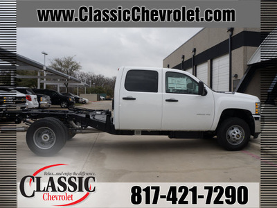 chevrolet silverado 3500hd 2013 white work truck diesel 8 cylinders 4 wheel drive automatic 76051