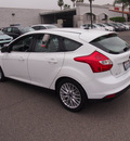 ford focus 2012 white hatchback sel flex fuel 4 cylinders front wheel drive automatic 91010
