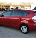 toyota prius v 2012 red wagon five hybrid 4 cylinders front wheel drive automatic 76505
