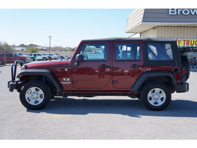 jeep wrangler unlimited 2007 red suv x 6 cylinders manual 78840