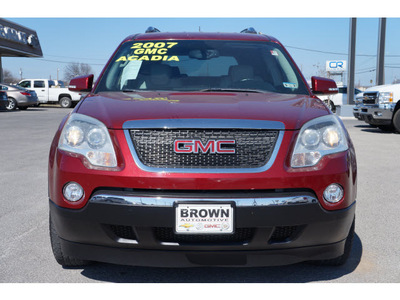 gmc acadia 2007 red suv slt 2 6 cylinders shiftable automatic 78840