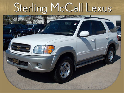 toyota sequoia 2003 white suv sr5 gasoline 8 cylinders rear wheel drive automatic 77074