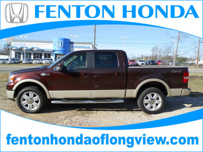 ford f 150 2008 dk  red king ranch flex fuel 8 cylinders 4 wheel drive automatic 75606
