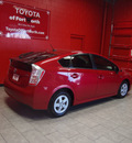 toyota prius 2011 red hybrid 4 cylinders front wheel drive automatic 76116