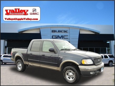 ford f 150 2001 dk  blue lariat gasoline 8 cylinders 4 wheel drive automatic 55124