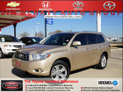 toyota highlander 2009 tan suv limited gasoline 6 cylinders front wheel drive automatic 76210