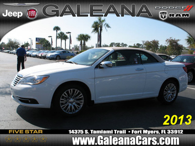 chrysler 200 convertible 2013 white limited flex fuel 6 cylinders front wheel drive automatic 33912
