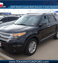 ford explorer 2013 black suv xlt flex fuel 6 cylinders 4 wheel drive automatic 76108