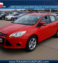 ford focus 2013 red sedan se flex fuel 4 cylinders front wheel drive automatic 76108