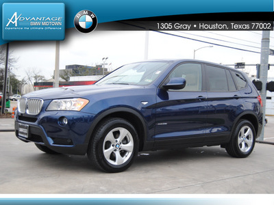 bmw x3 2012 lt  blue xdrive28i gasoline 6 cylinders all whee drive automatic 77002