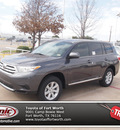 toyota highlander 2013 gray suv gasoline 4 cylinders front wheel drive automatic 76116