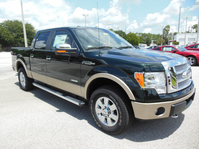 ford f 150 2012 green lariat gasoline 6 cylinders 4 wheel drive automatic 32783