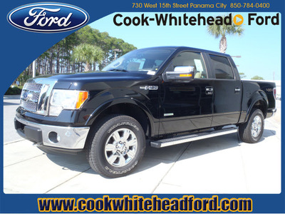 ford f 150 2011 black lariat gasoline 6 cylinders 4 wheel drive automatic 32401