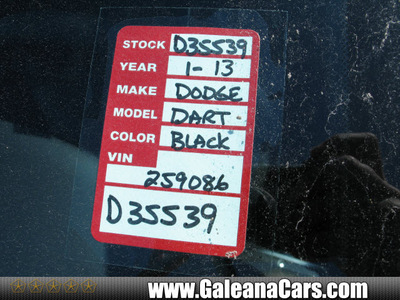 dodge dart 2013 black sedan rallye gasoline 4 cylinders front wheel drive shiftable automatic 33912