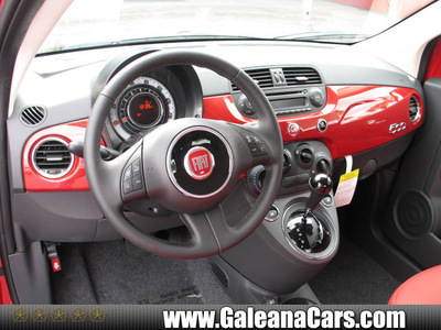 fiat 500 2013 red hatchback pop gasoline 4 cylinders front wheel drive automatic 33912