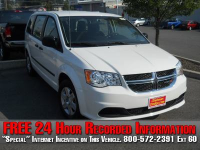 dodge grand caravan 2013 white van american value package flex fuel 6 cylinders front wheel drive shiftable automatic 99212