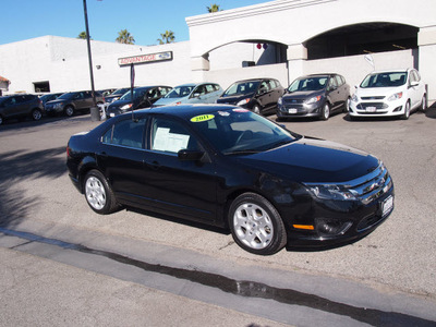 ford fusion 2011 black sedan se gasoline 4 cylinders front wheel drive automatic 91010