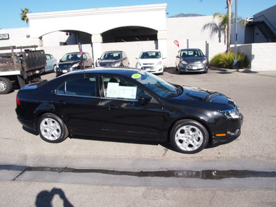 ford fusion 2011 black sedan se gasoline 4 cylinders front wheel drive automatic 91010