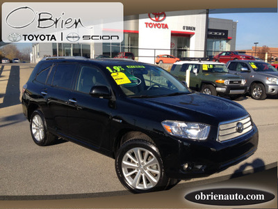 toyota highlander hybrid 2009 black suv limited hybrid 6 cylinders all whee drive cont  variable trans  46219