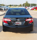 toyota camry 2012 black sedan le gasoline 4 cylinders front wheel drive 6 speed automatic 76049
