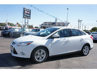 ford focus 2012 white sedan sel flex fuel 4 cylinders front wheel drive automatic 76710