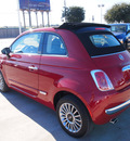 fiat 500c 2012 red lounge gasoline 4 cylinders front wheel drive automatic 75067