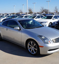 infiniti g35 2004 silver coupe gasoline 6 cylinders rear wheel drive automatic 76049