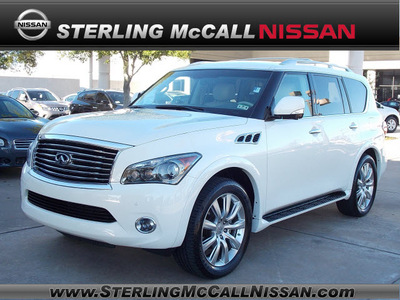 infiniti qx56 2011 white suv gasoline 8 cylinders 2 wheel drive shiftable automatic 77477