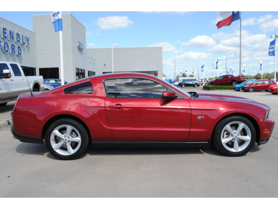 ford mustang 2010 dk  red coupe gt gasoline 8 cylinders rear wheel drive automatic 77532