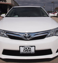 toyota camry 2012 white sedan le gasoline 4 cylinders front wheel drive automatic 76011