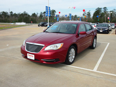 chrysler 200 2012 red sedan touring gasoline 4 cylinders front wheel drive automatic 77656