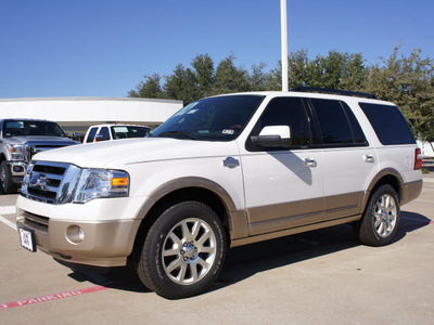 ford expedition 2012 white suv king ranch flex fuel 8 cylinders 2 wheel drive automatic 76011