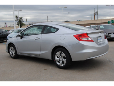 honda civic 2013 silver coupe lx gasoline 4 cylinders front wheel drive automatic 77025